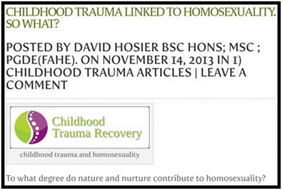 Dětské trauma a homosexualita
